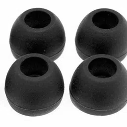 Hoppokart Silicone Rubber Replacement Medium Earbuds for Headphones (Black)-Pack of 12 Pieces In The Ear Headphone Cushion-image-86