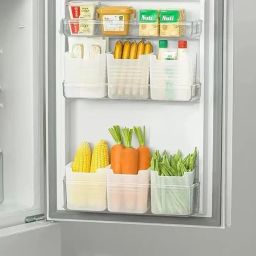 6 PCS Food Storage Container Fridge Box basket Plastic Fruit & Vegetable Basket-image-90