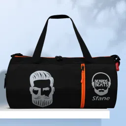 23 L Gym Duffel Bag - Men & Women Black Sports Duffel - Orange-image-90