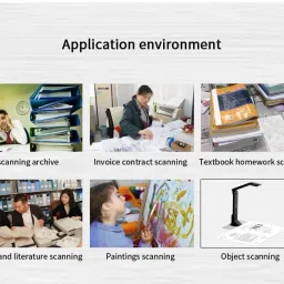 microware A3 Size Professional Document Scanner, 16MP Multi-Language OCR Corded & Cordless Portable Scanner image 5
