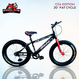 GTA edition 20 INCH FAT TYRE CYCLE IN RED & BLACK FOR AGE 5 TO 10 YRS 90% FITTED 20 T (inch) Fat Tyre Cycle-image-30