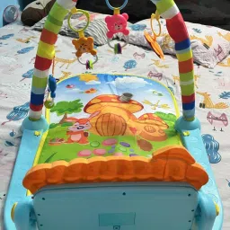 Safe Baby Gym with Sound Piano and Interactive Hanging Rings-picture-13