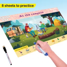 little olive Educational Game : Search and Find | Reusable Activity Mats with 2 Marker Pen image 5