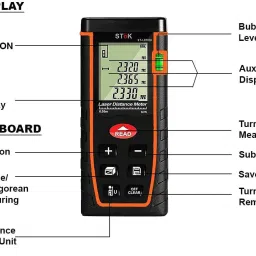 stok ST-LDM60 - (0.05 to 60 meters)Laser Rangefinder/ Distance Measuring Meter Non-magnetic Engineer's Precision Level image 2