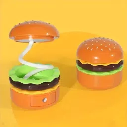 Burger Design Rechargeable Lamp with Adjustable Neck & Sharpener (Pack of 1) Study Lamp-16