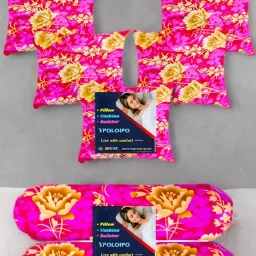 Combo Set Of 5 Cushion 2 Microfibre Solid Bolster Pack of 7-image-49