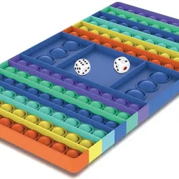 Pop it Fidget Toy Ludo Game in Pop it Fidget Toy Stress Relief Toy for Kids Parents 2 Player, 3 Player and 4 Player Ludo Game Big Size (2 Player) Board Game Accessories Board Game-20