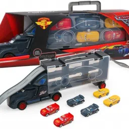 7-in-1 Big Carrier Transport Truck with Slots for 6 Car Transport - Great-6