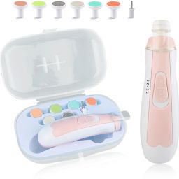 Baby Nail Trimmer Newborn, Electric Nail Clippers with LED Light for Toddler-image-4