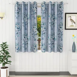 152 cm (5 ft) Polyester Semi Transparent Window Curtain (Pack Of 2)-image-4