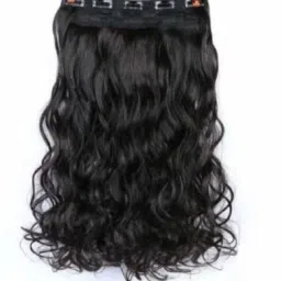 Clip in WavyExtension Black Hair Extension-image-92