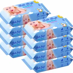 Baby wet wipes 82 pulls without lid PACK OF 8-image-1