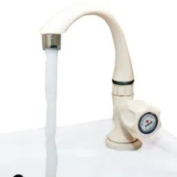 PVC Swan Neck Pillar Cock Washbasin (1/2 Inch) With Foam Flow Water ( Plastic) Bib Tap Faucet-image-6