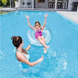Inflatable (IND*80) Swim Ring 30 inch / 76 cm Swimming Ring Float for Kids Blue Inflatable Swimming Safety Tube-13
