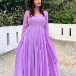 Printed Georgette Stitched Anarkali Gown-image-54