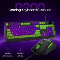 Archer Tech Lab RGB Keyboard & Mouse Combo, 104 Keys,7200 DPI,13 Lighting Modes,19 Anti-Ghosting Wired USB Standard Gaming Keyboard Compatible with Desktop, Laptop, Mac image 2
