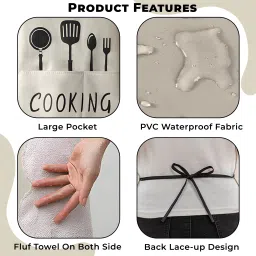 kraptick Polyester Chef's Apron - Medium image 4
