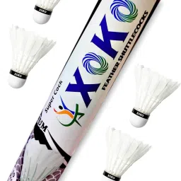 Super Feather Shuttlecocks for Badminton Feather Shuttle - White-19