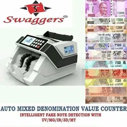 SWAGGERS Mix Note Value Counting Machine Heavy Duty with Fake Note Detection and Updated for All Notes 10,20,50,100,200,500,2000 Note Counting Machine image 3