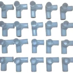 4 Pole Plastic Connector for Shoe Cabinet Rack Wardrobe (White Pack of 20) Hose Connector-image-62