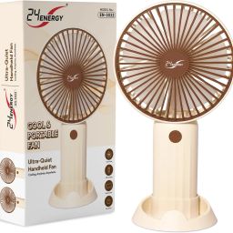 24 ENERGY Toofan USB Rechargeable Travel & Office Hand Fan - Brown USB Fan-25