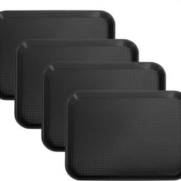 Plastic serving Tray Platter Rectangular shape Tray Breakfast Tea Dinner Tray-image-8