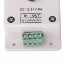 divinezon 12V-24V 8A Adjustable Dimmer Switch PWM Dimming Controller for Single LED Strip 8 A Step Dimmer image 4