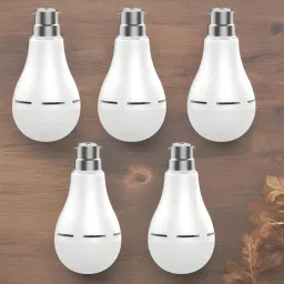 Inverter Bulb 9W LED 1200mAh battery 4 hrs emergency light Pack of 5 bulbUM146 4 hrs Bulb Emergency Light-picture-9
