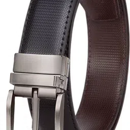 urban alfami Men Casual, Party, Formal, Evening Black Artificial Leather, Texas Leatherite Reversible Belt-picture-3