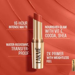 lakmé 9TO5 Primer + Matte Lip Color Brick Blush image 4