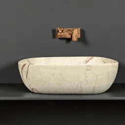 Premium Designer Ceramic Wash basin (M-37) with Waste pipe & Coupling (18x13x5)(M37) Glossy Table Top Basin-image-22