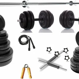 20 kg Home Gym Set with 3Ft straight rod 20kg PVC Dumbbell Plates, kit Gym Equipment. Home Gym Combo-13