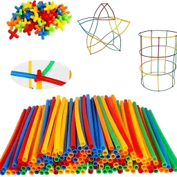 100 Pcs Straw Assembly Building Blocks-18