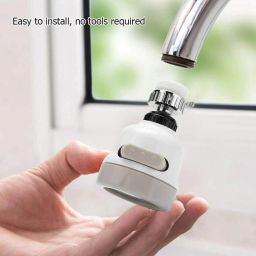 Rotating Water-Saving Sprinkler, Faucet Aerator, 3-Gear Adjustable Head Nozzle Splash-Proof Filter Extender Sprayer for Kitchen Aerator Foam Flow Faucet-14