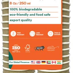 Pack of 25 Paper ECOSOUL (8 oz/250 ml) 25 Count Biodegradable Ripple Cups-picture-8