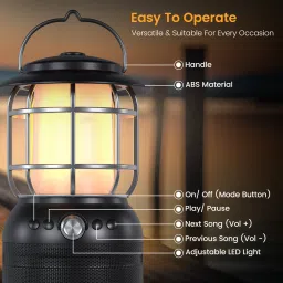 Portronics iLumi II 16W HD Sound Bluetooth Speaker With LED Lamp,2 LED Lantern Lamp Mode 16 W Bluetooth Speaker image 4