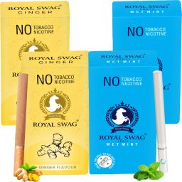Ayurveda Herbal Cigarettes 40 Sticks (Ginger, Mint Flavour With Ayurveda Herbs) Smoking Cessations-image-73