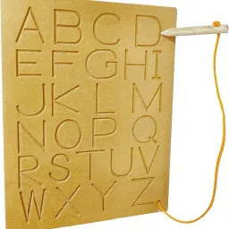 Wooden English Alphabet Tracing Board with Dummy Pencil Toy for Kids (Capital A-Z)-picture-5