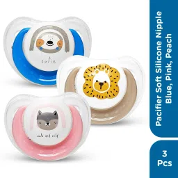 Pacifier Soft Silicone Nipple| BPA Free | Oral Stimulatory | Teether - Pack of 3 Soother-22