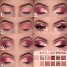 zoxitav Nude and Rose Gold Eyeshadow Palette Combo, Shimmery Finish image 3