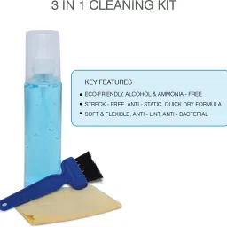 F5 SmartTech 3-in-1 Tech Cleaner with Brush & Cloth (100ml) for Computers, Laptops, Mobiles-2