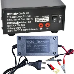 12 Volt DC to 220 V AC Converter DC Convertor Solar Charger Power Smps Adaptor 2pc Combo DC Converter + Battery Charger 12 Volt DC to 220 Volt AC Convertor-picture-18