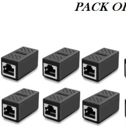 99Gems (PACK OF 10) DURABLE & STRONG SHIELDED 8P8C RJ45 COUPLER, ETHERNET CABLE ADSL EXTENSION JOINTER ADAPTER CONNECTOR, INLINE LAN FEMALE TO FEMALE EXTENDER PLUG COMPATIBLE WITH CAT7 CAT6 CAT5E CABLE Lan Adapter-2