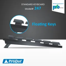 PRODOT Set of 3 High-Performance Floated Key Keyboard And Mouse Combo With USB Hub Combo Set image 2