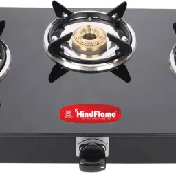 3 Burner Crown Black Toughened Glass Manual Gas Stove-image-73