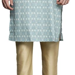 manyavar Men's Ethnic Pencil Pyjama Pant (Size L, Beige) Men Pyjama-picture-14