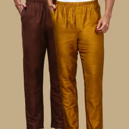 Pack of 2 Mens Cotton Blend Ethnic Wear Solid Pyjama Men Pyjama-image-39