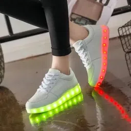 vendoz Led High Light Glowing USB Cable charging Sneakers For Women-picture-13