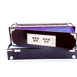 2 line Reed (Bass + Male) 42 keys Wooden Portable Folding 3.5 Octave Harmonium with Coupler 3.5 Octave Hand Pumped Harmonium-5