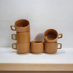 Pack of 6 Ceramic Mitti Brown Tea/Coffee Cup Set - 170 ML Each-image-56